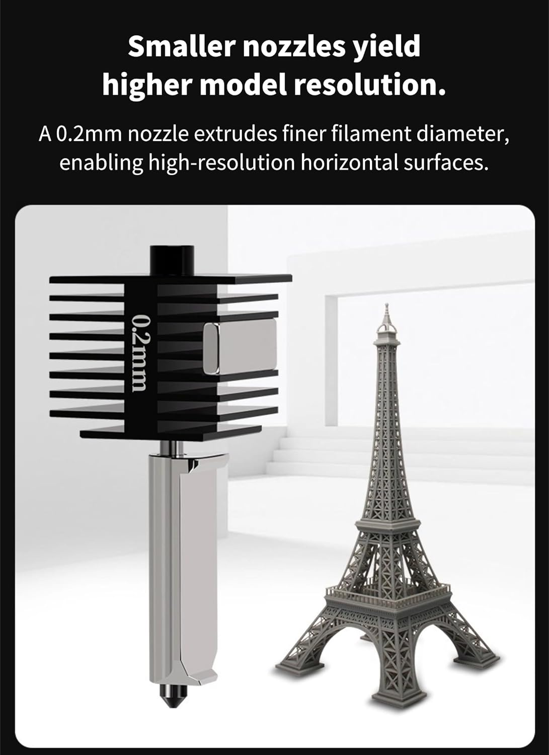 Diyeeni for A1/A1 Mini Hotend Kit, 3D Printer Head Hot End Kit Extruder, High Temperature Hardened Steel Nozzle with Silicone Cover Sock & Wrench, 3D Printer Accessories (0.4Mm) image number 2