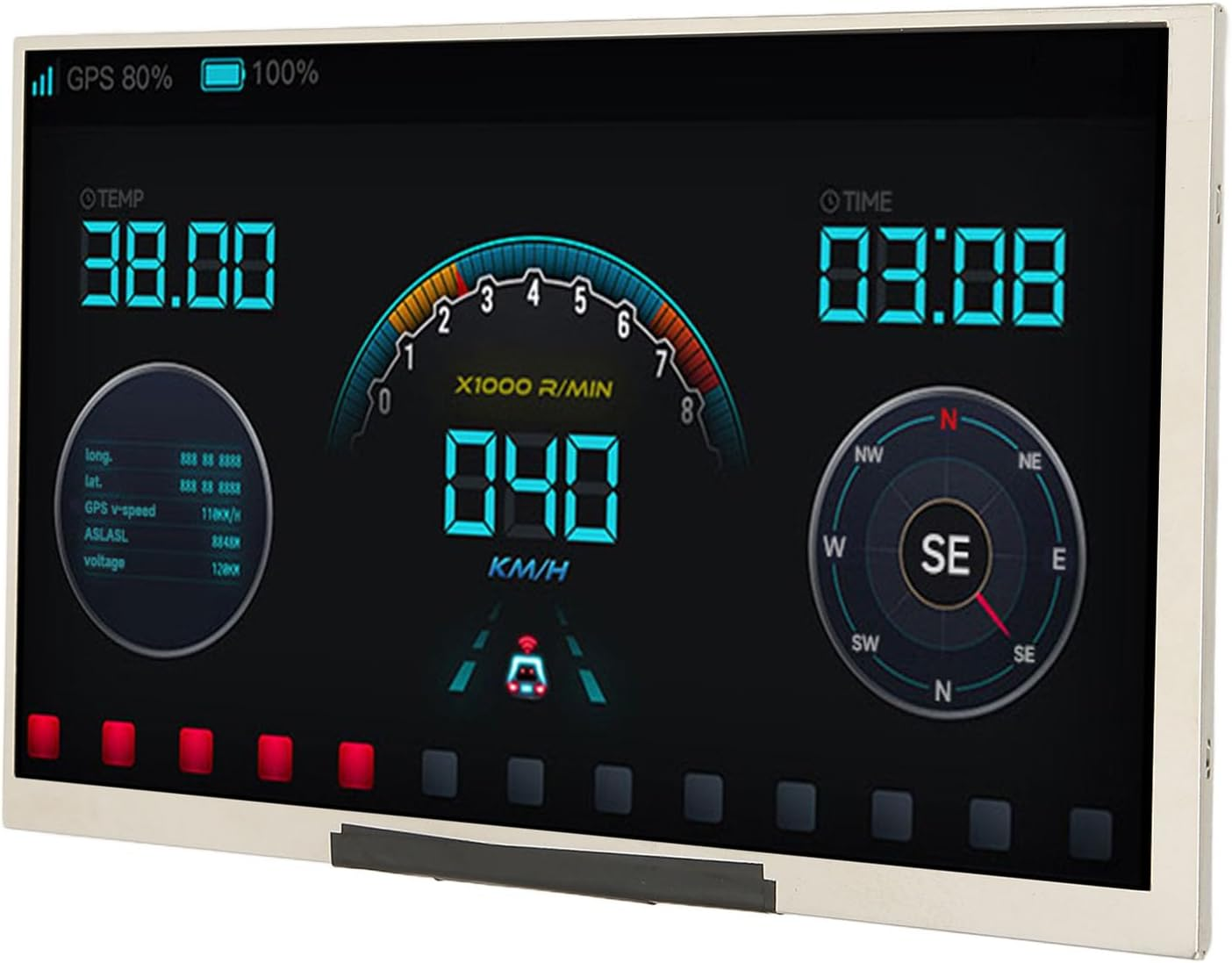 7 Inch IPS Game Monitor 1024X600 170&deg; Viewing Angle Portable Thin Display for Nano Mainboard Computer image number 1