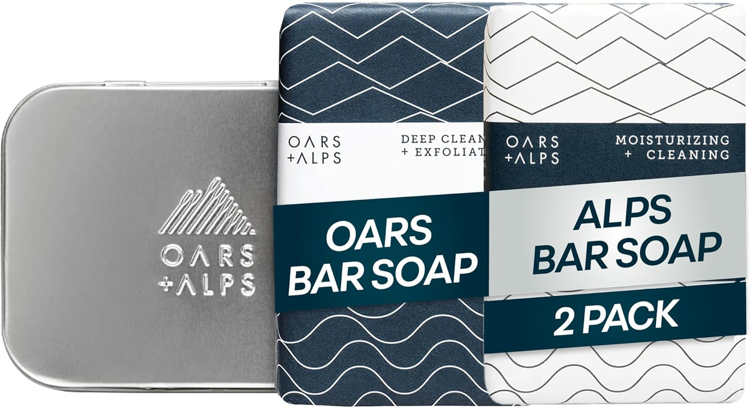 Oars + Alps Bar Soap Gift Set, Natural Skin Care, with Hydrating Shea Butter and Exfoliating Activated Charcoal, Vegan and Gluten Free image number 3