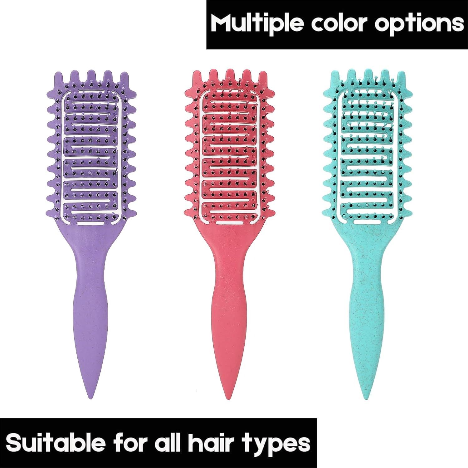 Curl Defining Brush, Curly Hair Brush Boar Bristle Haircurly Hair Brush, Vented Hair Brush, Shaping and Defining Curls for Women image number 2