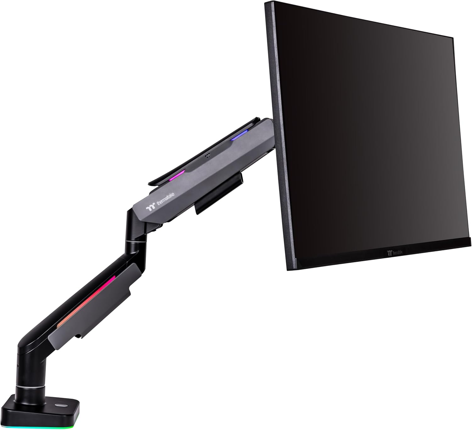 Thermaltake Gaming Gas Spring Single RGB Monitor Arm (Fits 17"- 49"), GEA-MSR-SMSBLK-01 image number 3