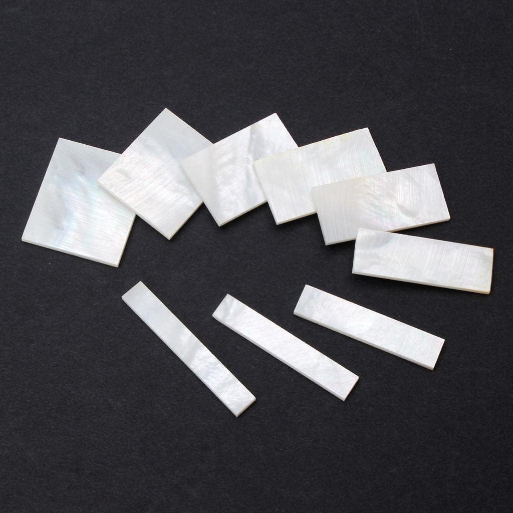 9 Pieces Inlay White Shell DIY for Guitar Luthier Tool Parts Supplies image number 3
