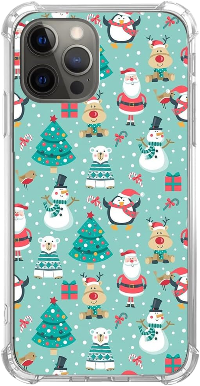 Christmas Tree Lights Pattern Case Compatible with Iphone 12/12 Pro, Cute December Christmas Tree Lights Pattern Slim Shockproof TPU Bumper Protective Cover Case for Iphone 12/12 Pro - Horse And Sunflowers image number 7