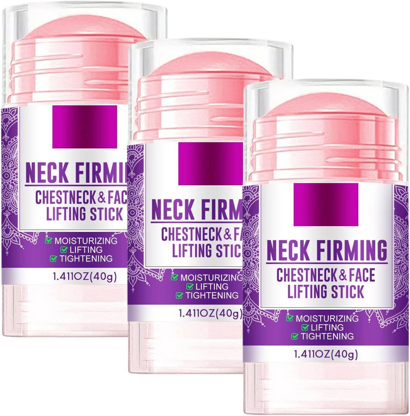 Retinol Collagen Neck and Chest Firming Stick, anti Aging & anti Wrinkle Stick for Tightening, Lifting, and Moisturizing Neck, Chest & Face, Reduces Double Chin & Sagging Skin for Women & Men (1PCS)