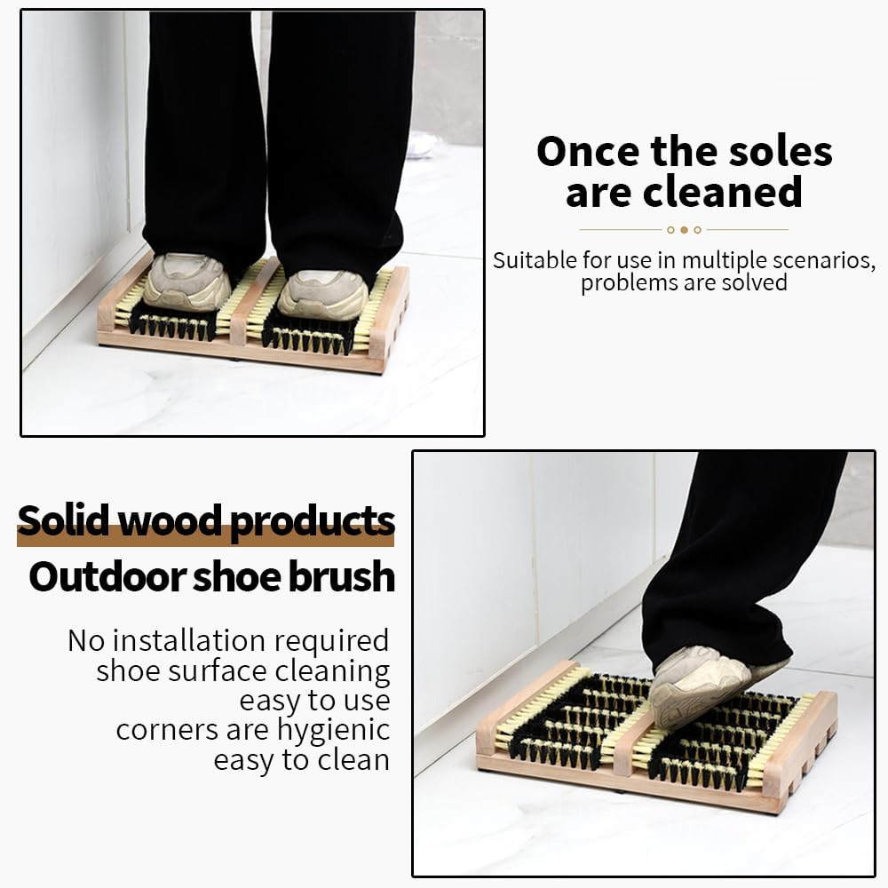 TOMVAES Boot Scraper Brush,Flat Door Scrubber Mat,All Weather Shoes & Boots Cleaner,Removes All Outdoor Dirt, Snow, Mud and Sand.Hiking Cleaner image number 5