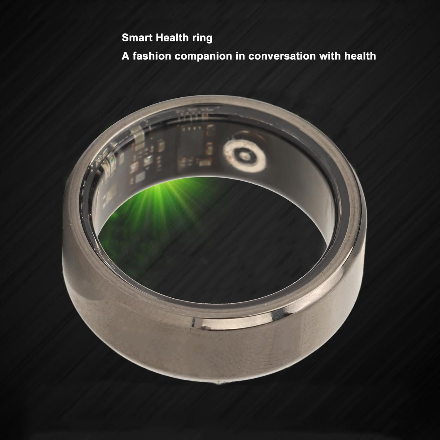 Smart Ring Health Tracker, Sport Fitness Step Tracker with APP, Sleep Monitoring, IP68 Waterproof Fitness Tracking Ring with Charging Case, Compatible for Android & Ios (NO. 12) image number 1