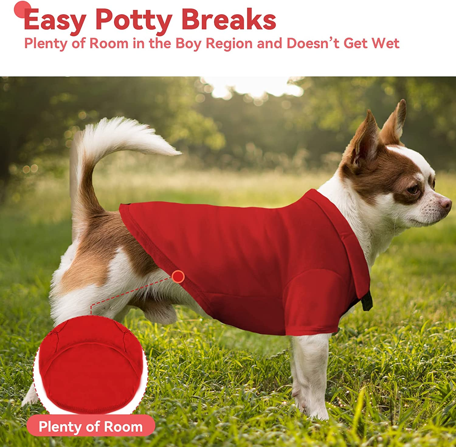 DOGGYZSTYLE 4 Pack Solid Dog Polo Tshirts Shirts Pet Puppy T-Shirt Clothes Outfit Apparel Coats Tops(M Chest 15.75"-Length 11.81") image number 2