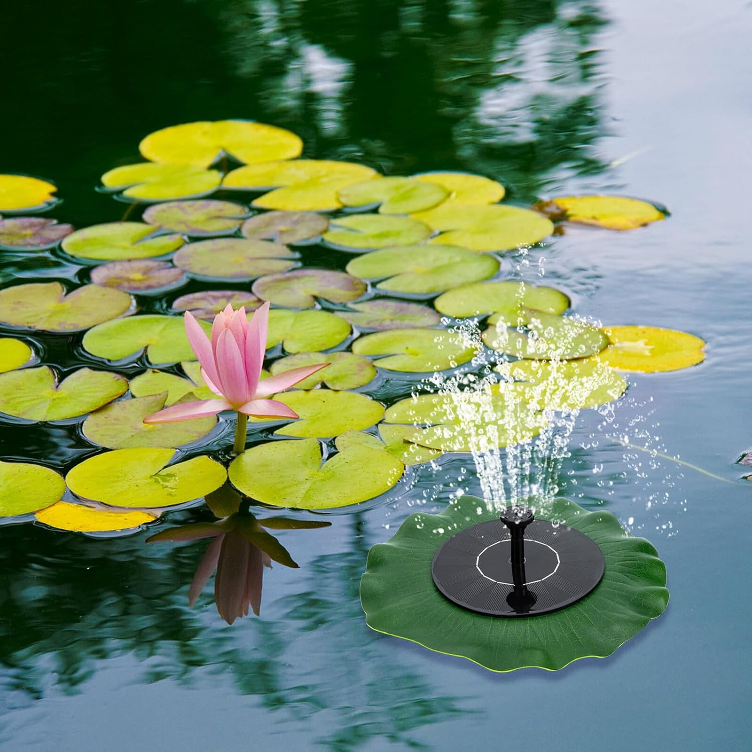 Solar Water Fountain Kit Solar-Powered Pump Outdoor Garden Decoration Energy-Saving Floating Micro Fountain for Water Features image number 3