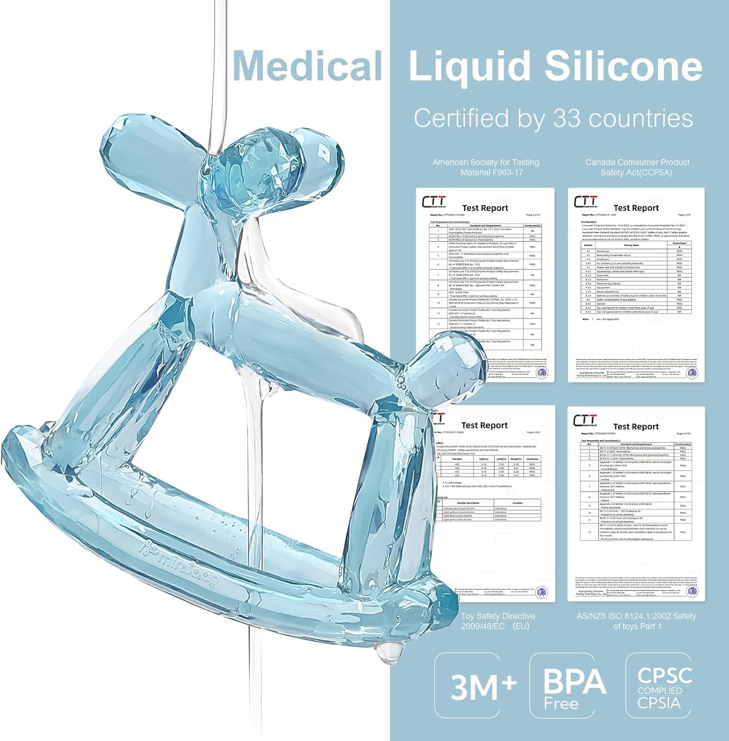 Crystal Jelly Baby Teether - Baby Teething Toy 3-6 Months | Global Safety Tested in 33 Countries | Bpa-Free Silicone Easy-Grip Odorless Anti-Choking Design (Voyages) - Clear image number 2