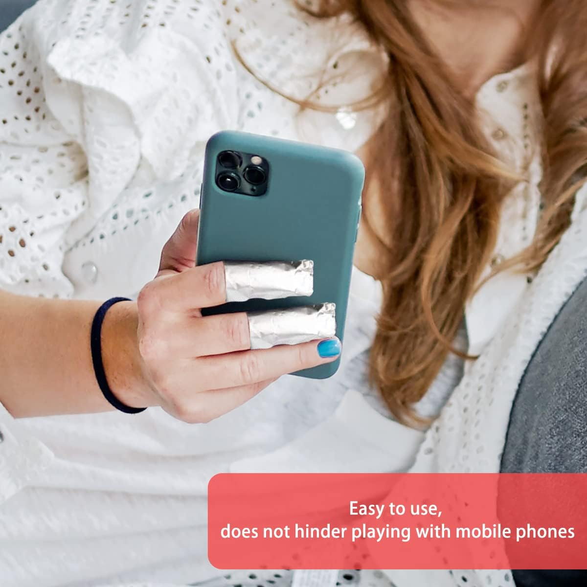 500Pcs Nail Polish Remover Gel Nail Foil Wraps Aluminium Soak off Foils Cotton Pads Gel Nail Polish Wraps Removal Tool Kit Finger Nail Polish Remover with Lint Free Lager Cotton Pad(500Pcs) image number 5