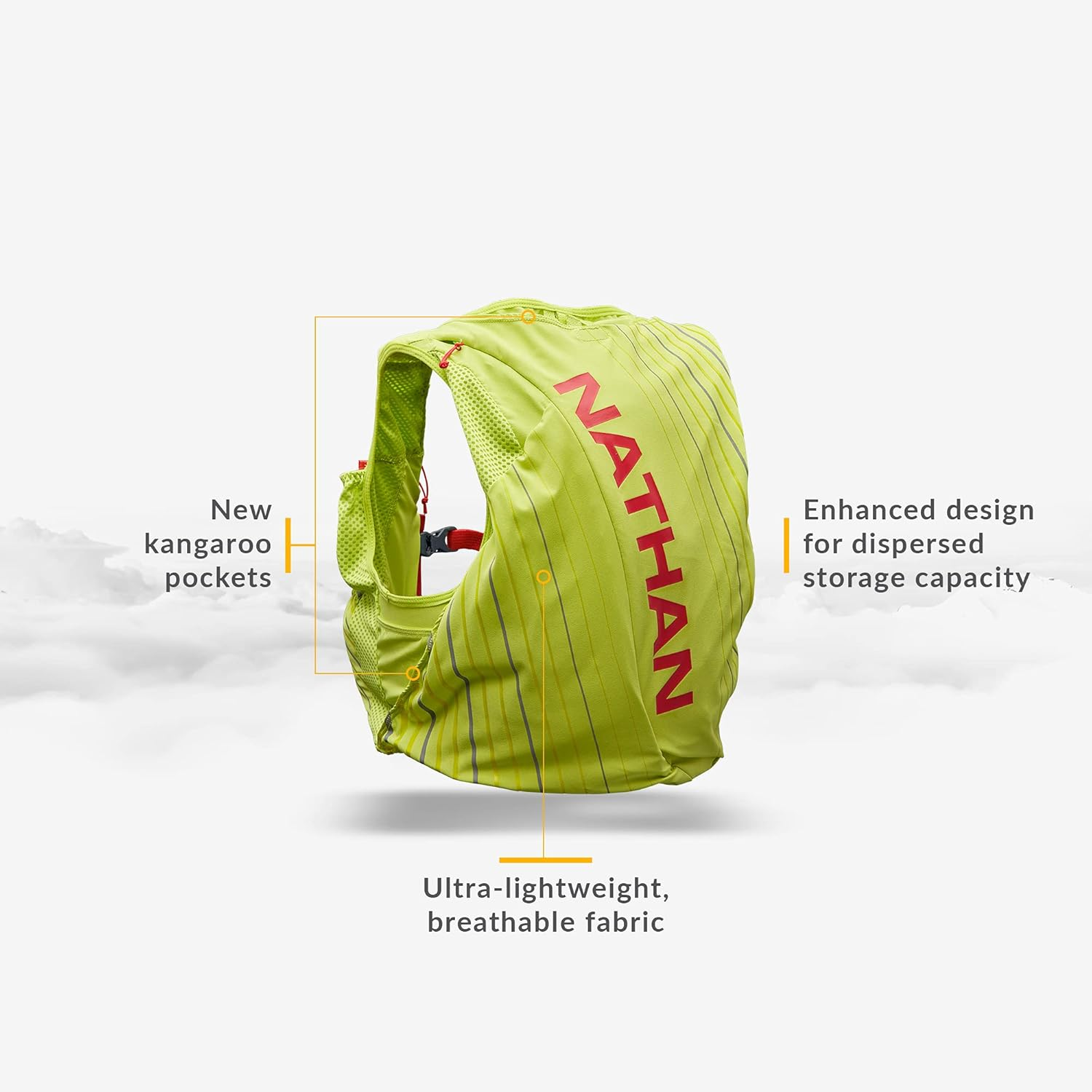 Nathan Pinnacle 12L Hydration Pack Running Vest with 1.6L Water Bladder Included. Hydration Backpack for Women / Men / Unisex. for Runs, Hiking, Cycling and More