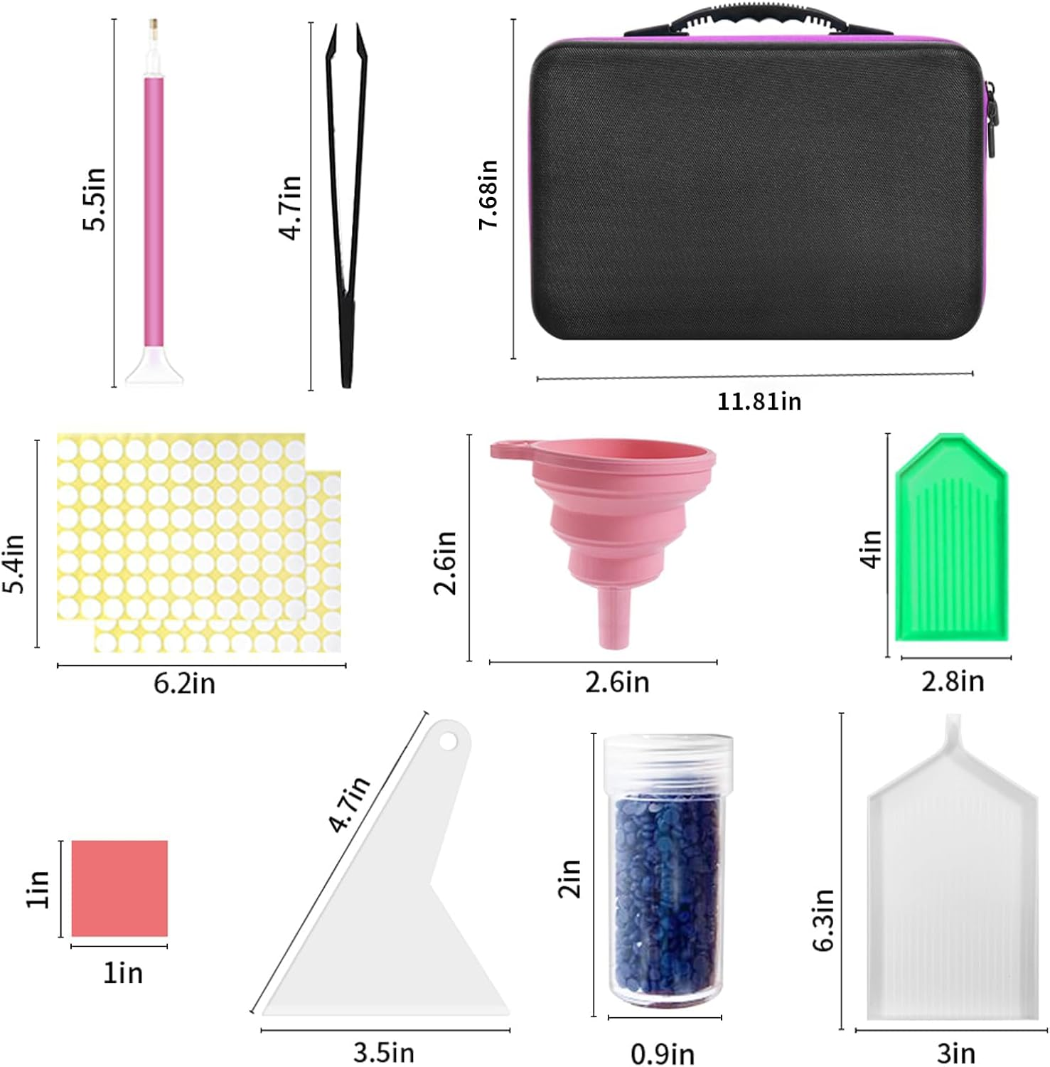 Diamond Painting Storage Containers,88 Slots Diamond Painting Accessories Kits Diamond Art Accessories and Tools for Craft Jewelry Rhinestones Bead Organizer image number 5