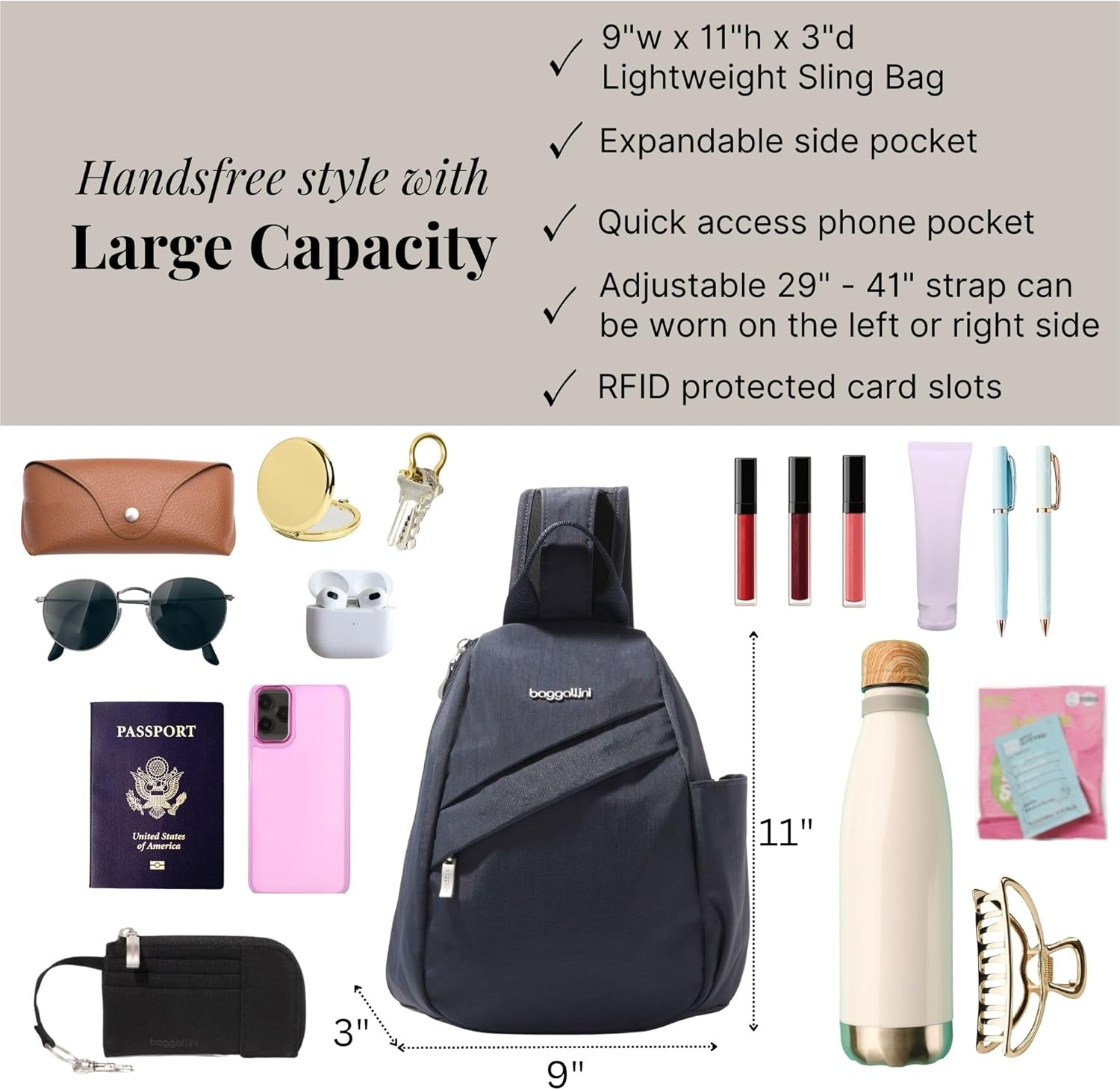 Baggallini Baggallini - Midnight Blossom image number 7