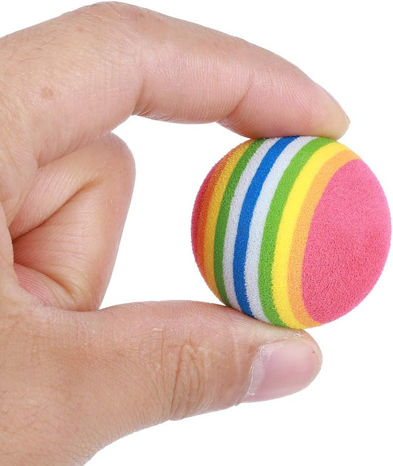 Alvinlite 50PCS Foam Balls for Cats, Rainbow Cat Toy Ball, Soft & Safe, 1.38 Inch, Indoor Play