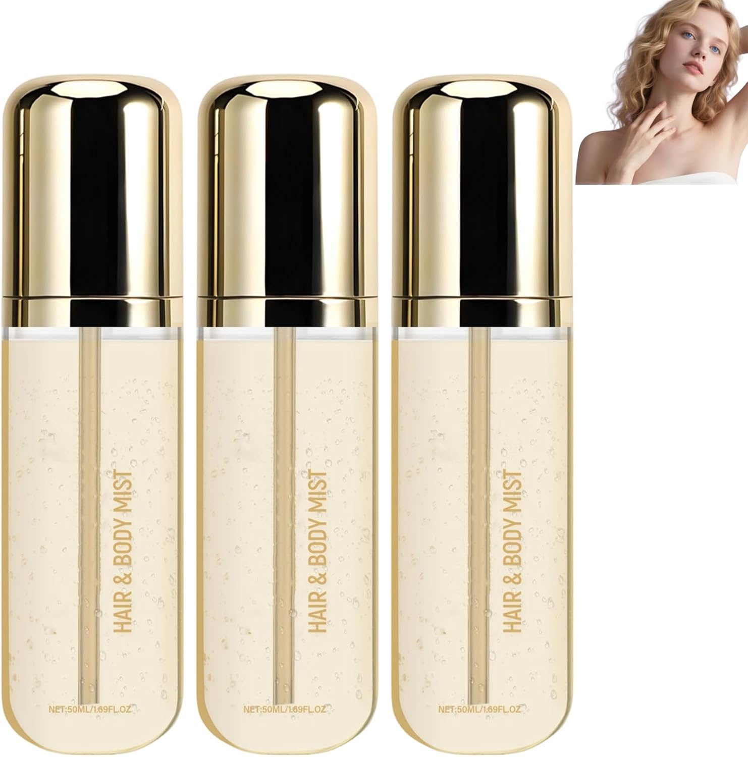 Vanilla Hair and Body Mist, Long-Lasting Perfume Spray for Women & Men, Light Fragrance Mist for Skin and Hair Care, Nourishing, Soothing for Lightweight Hydrating & Refreshing (3Pcs)