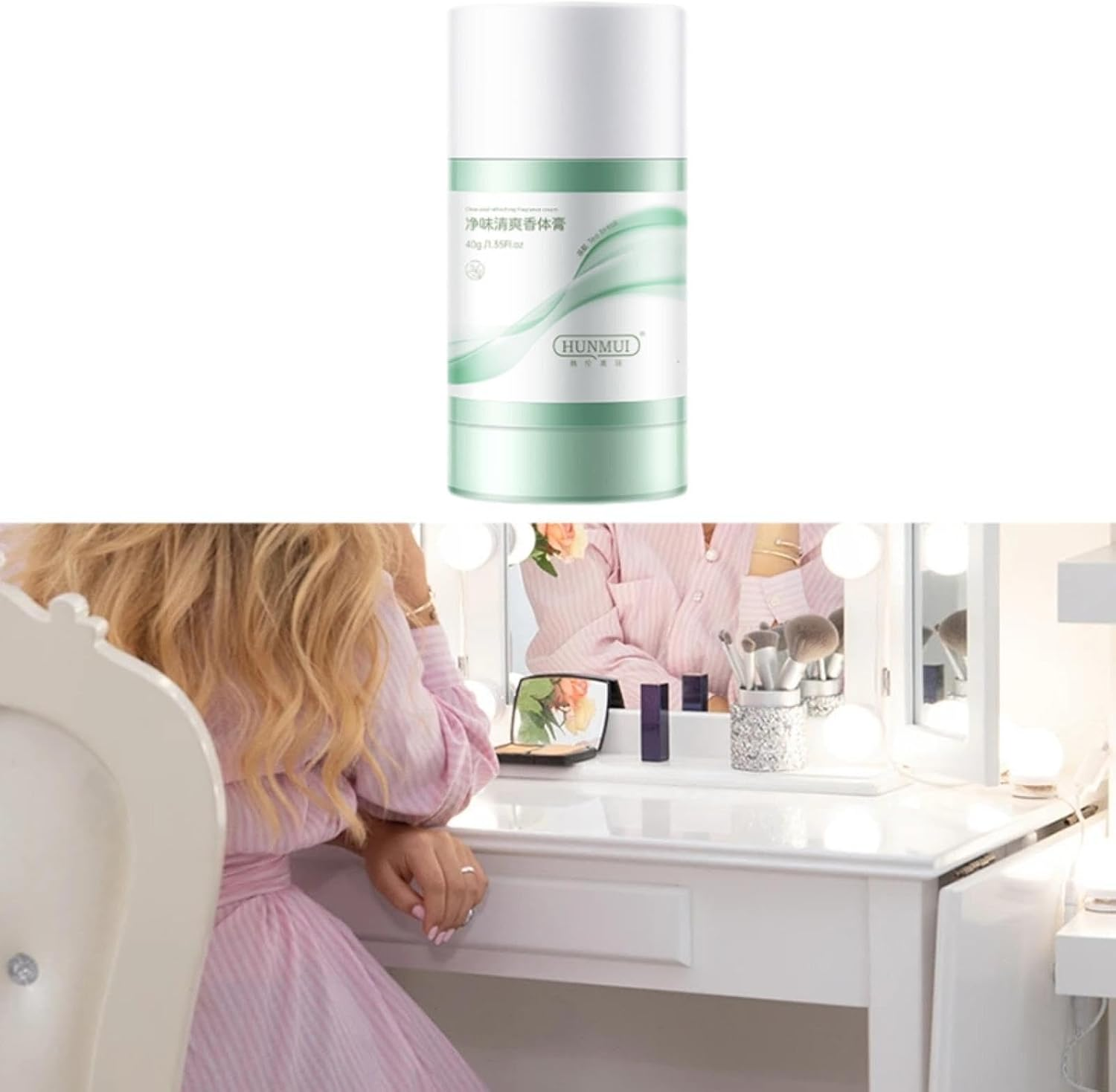 "Abbraccia" Solid Perfume Bar Solid Fragrance Deodorant Last Fragrance 40G Easy to Absorb Non Irritating Travel Perfume Balm Pocket, Green - Green image number 6