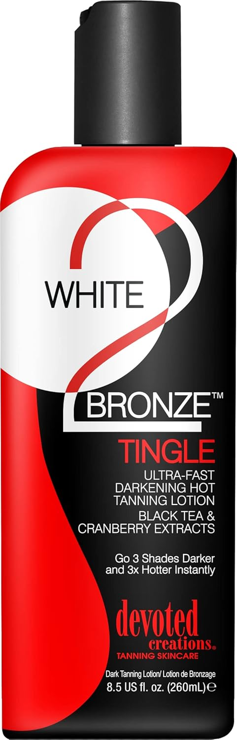 Devoted Creations White 2 Black, Tingle, Ultra Fast, Darkening Lotion 8.5 Oz.