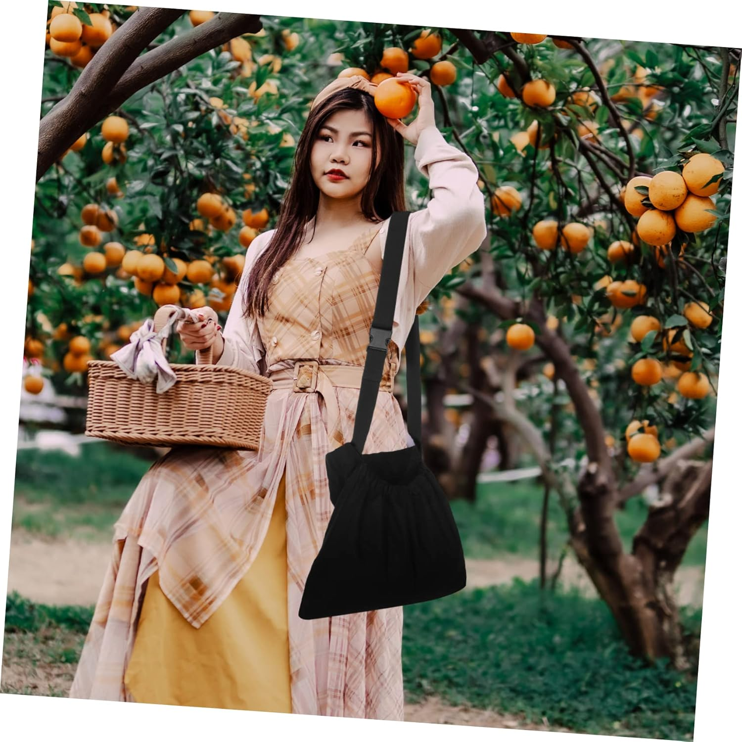 Kisangel Mushroom Hunting Bag Foraging Pouch Outdoor Gardening Picking Bag Harvest Apron Coin Pouch Men for Foraging Basket image number 3