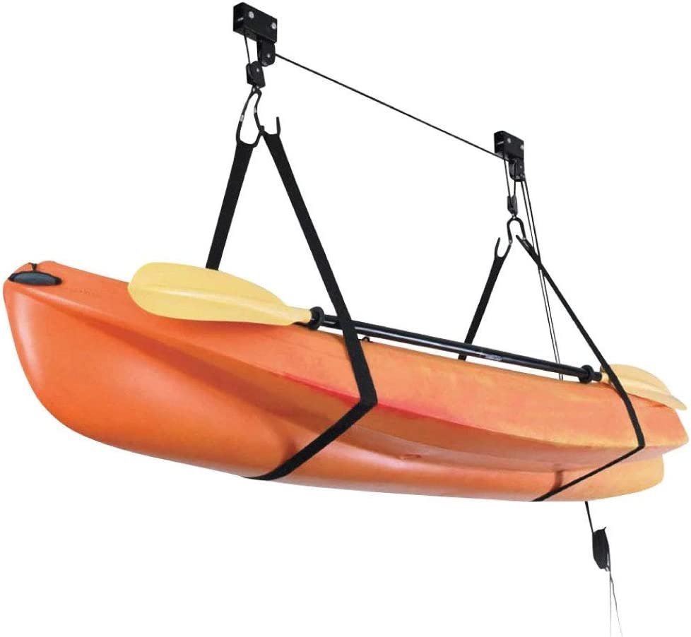 ASMSW Bike Ceiling Mount Kayak Canoe Hoist Lift for Storage Garage Heavy Duty Hooks with 100 Lbs Capacity image number 2