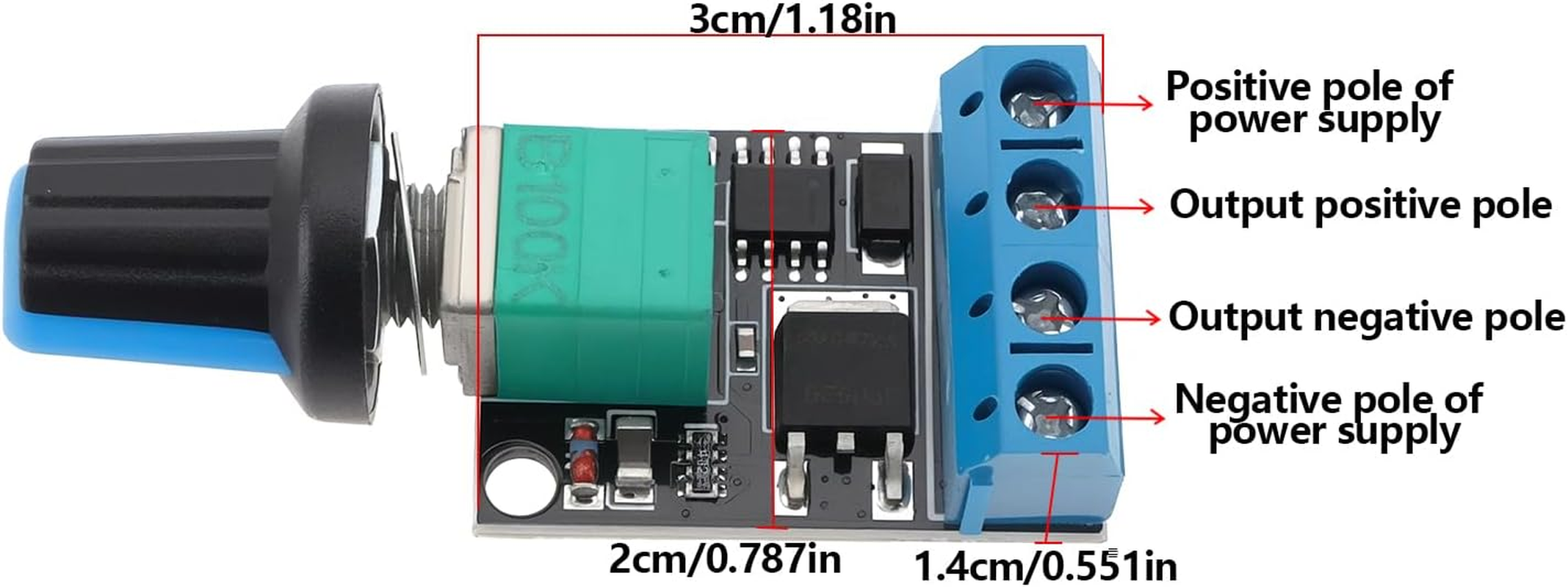 4Pcs PWM DC5V-16V 10A Motor Speed Controller Voltage Regulator Stepless Speed Regulator Suitable for Dc Motor Fan Fish Tank Oxygen Pump image number 5
