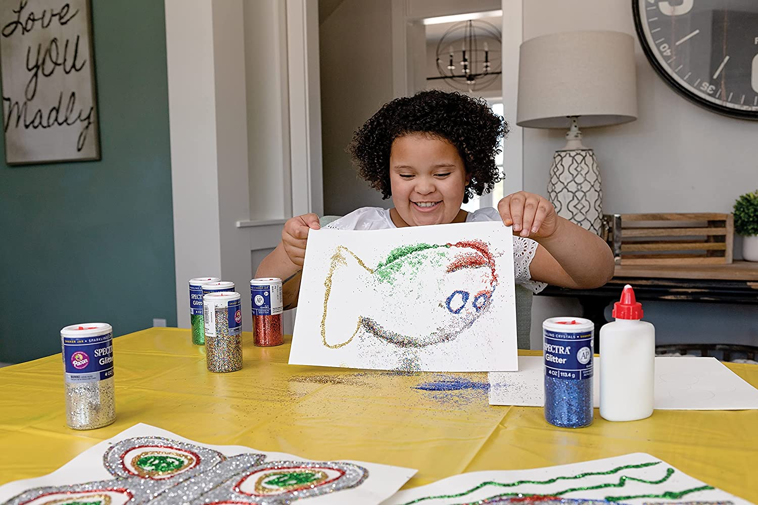 Pacon Spectra Glitter Sparkling Crystals, Clear, 4-Ounce Jar (91830) image number 6