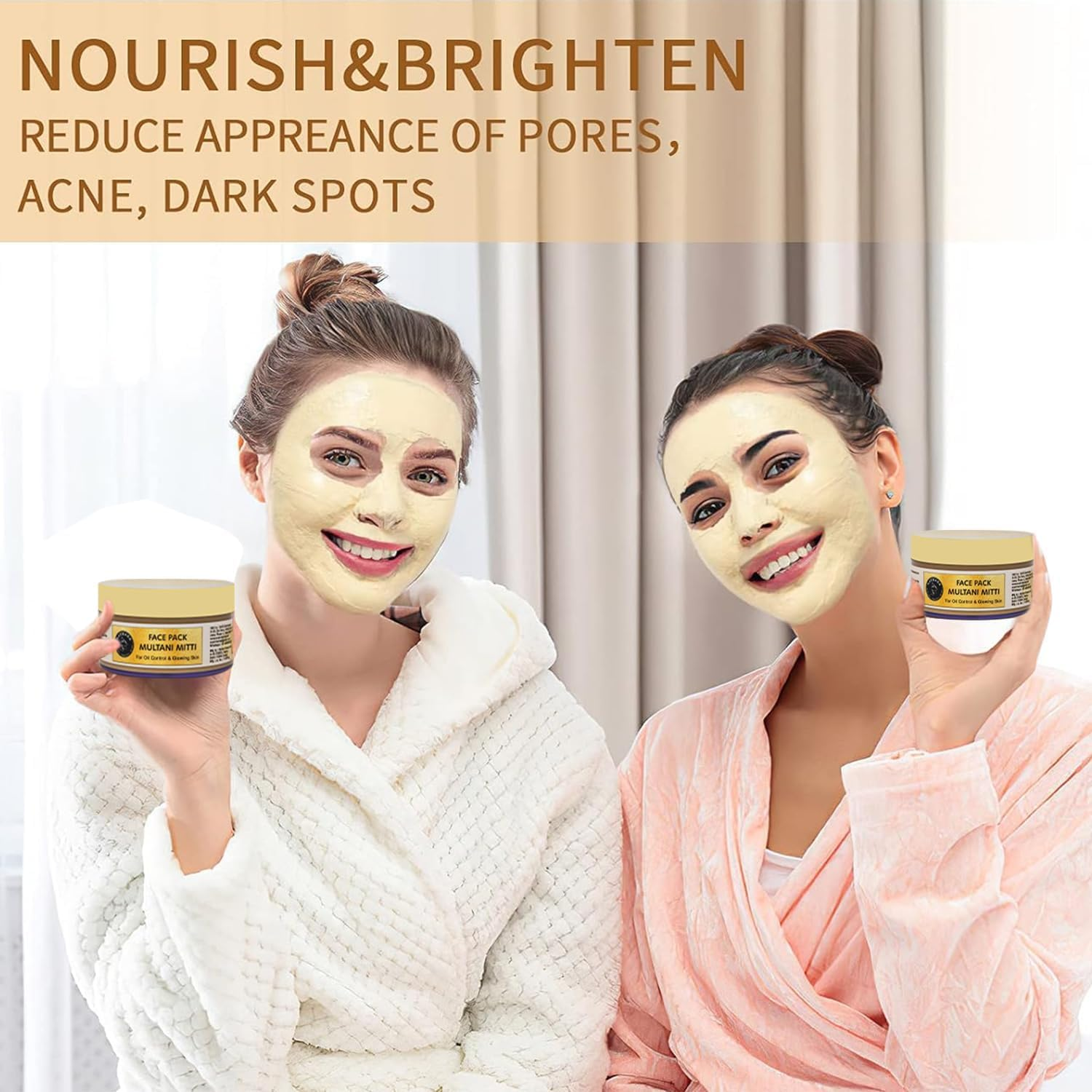 AATMANA Indian Healing Clay Face Pack | Skin Firming | Natural Skin Care Tightens Skin for Healthier Complexion -250 Grams image number 1