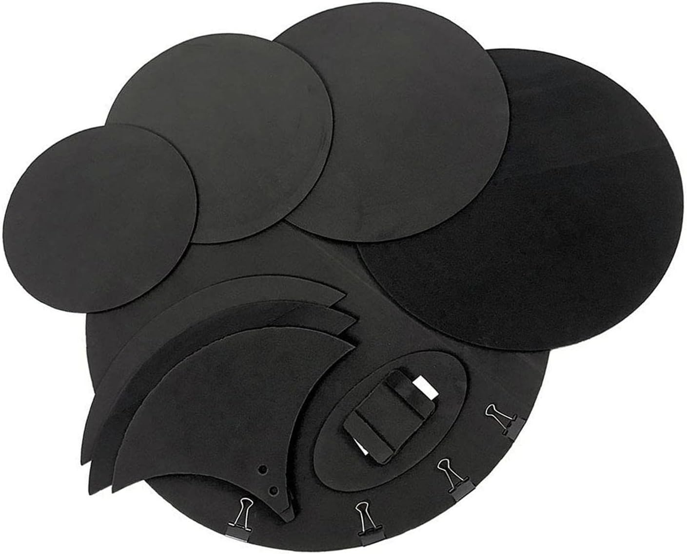 10X Bass Drum Five Drums Three Cymbals Drum Mute Pad Reusable Drumming Practicing Pad Dampener 10Inch, 12Inch, 13Inch, 16Inch, 22Inch Soft Tone Control for Rehearsal Performance image number 4