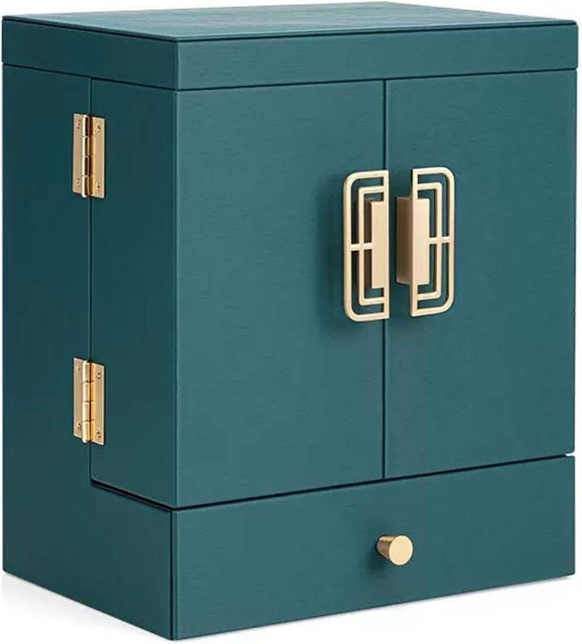 Cosmetic Organizer Luxury Makeup Organiser Storage Box Cabinet with Mirror and Drawer, Cosmetic Organizer MDF, Skincare Beauty Caddy for Dresser & Bathroom, Dust-Proof Waterproof(Green) image number 4