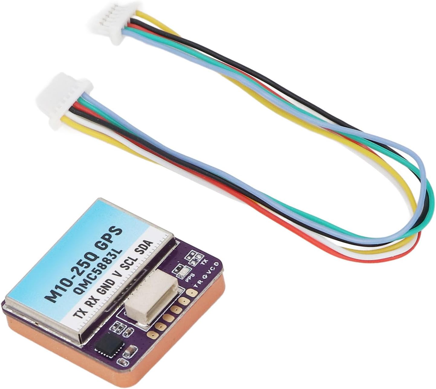 GPS Module M10-25Q Advanced with Compass QMC5883L, 10 Hz Frequency Output, Exact Speed and Location for Drone Racing Competitions image number 6