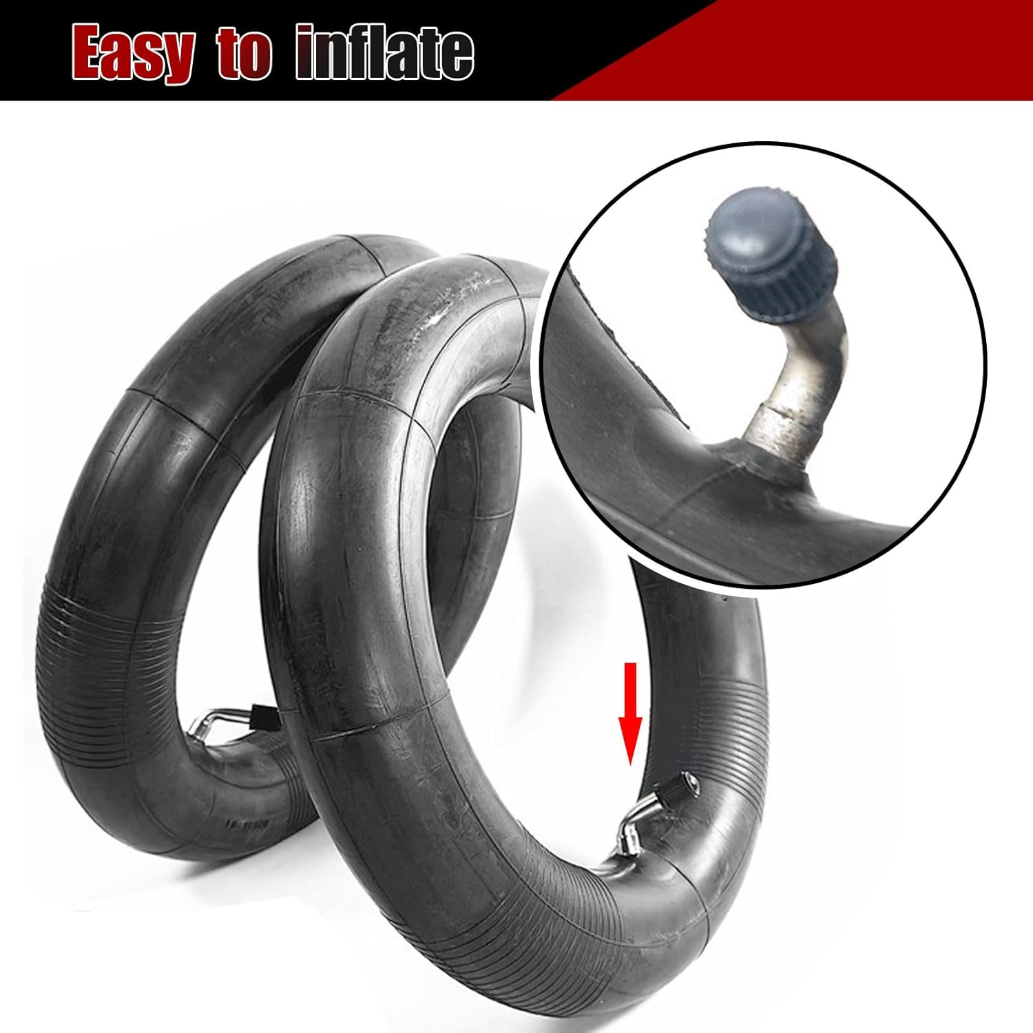 10X3.0 Inner Tube,Thicker Electric Scooter,Mini Bike Inner Tube,Butyl Rubber,1 Pack Inner Tube 45&deg;Air Nozzle image number 1
