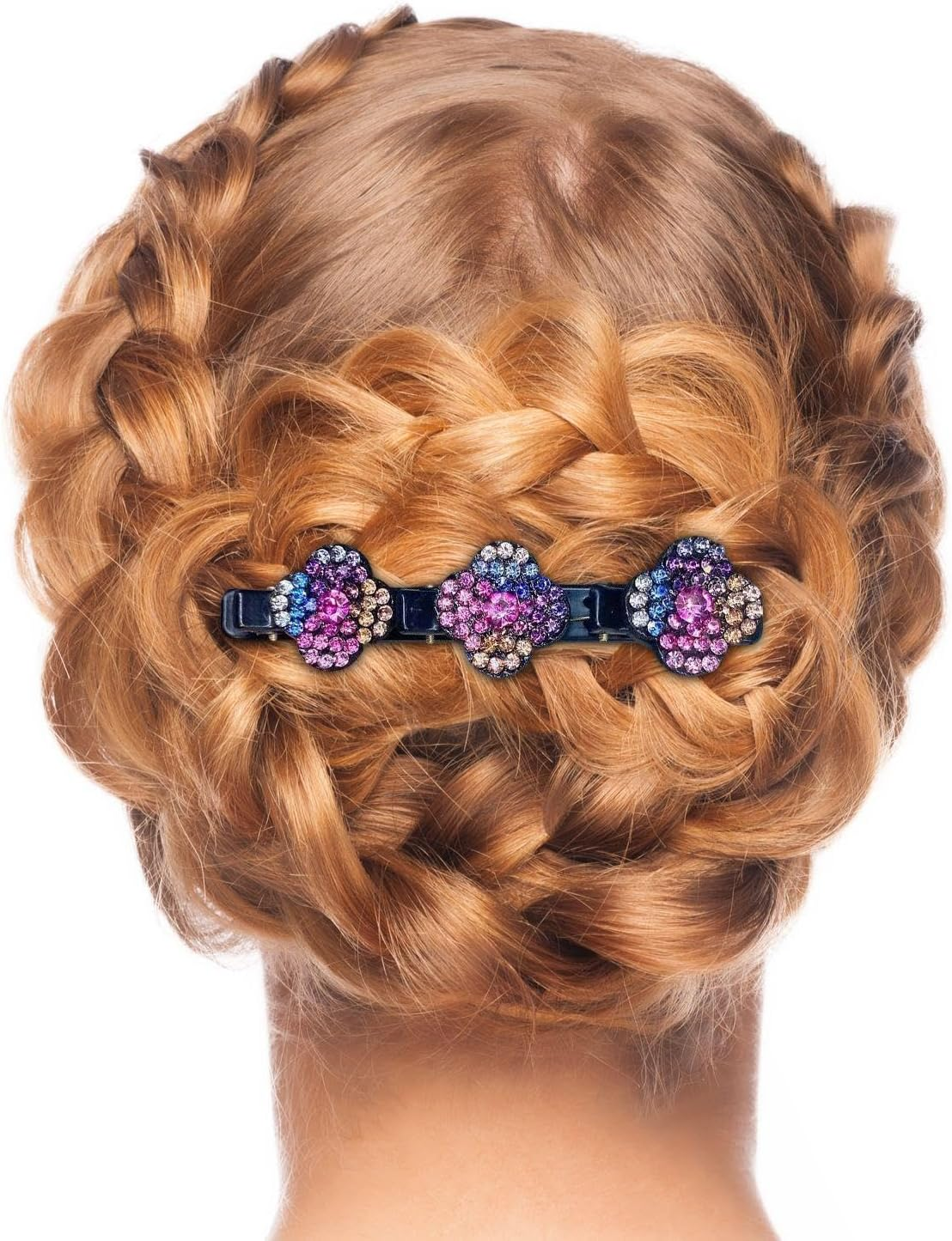 8 Side Clips with Flowers and Plants, Elee Braided Hair Finishing Artifacts, Exquisite Pony Clips, Daily Clothing and Accessories, Hairdressing Supplies image number 1