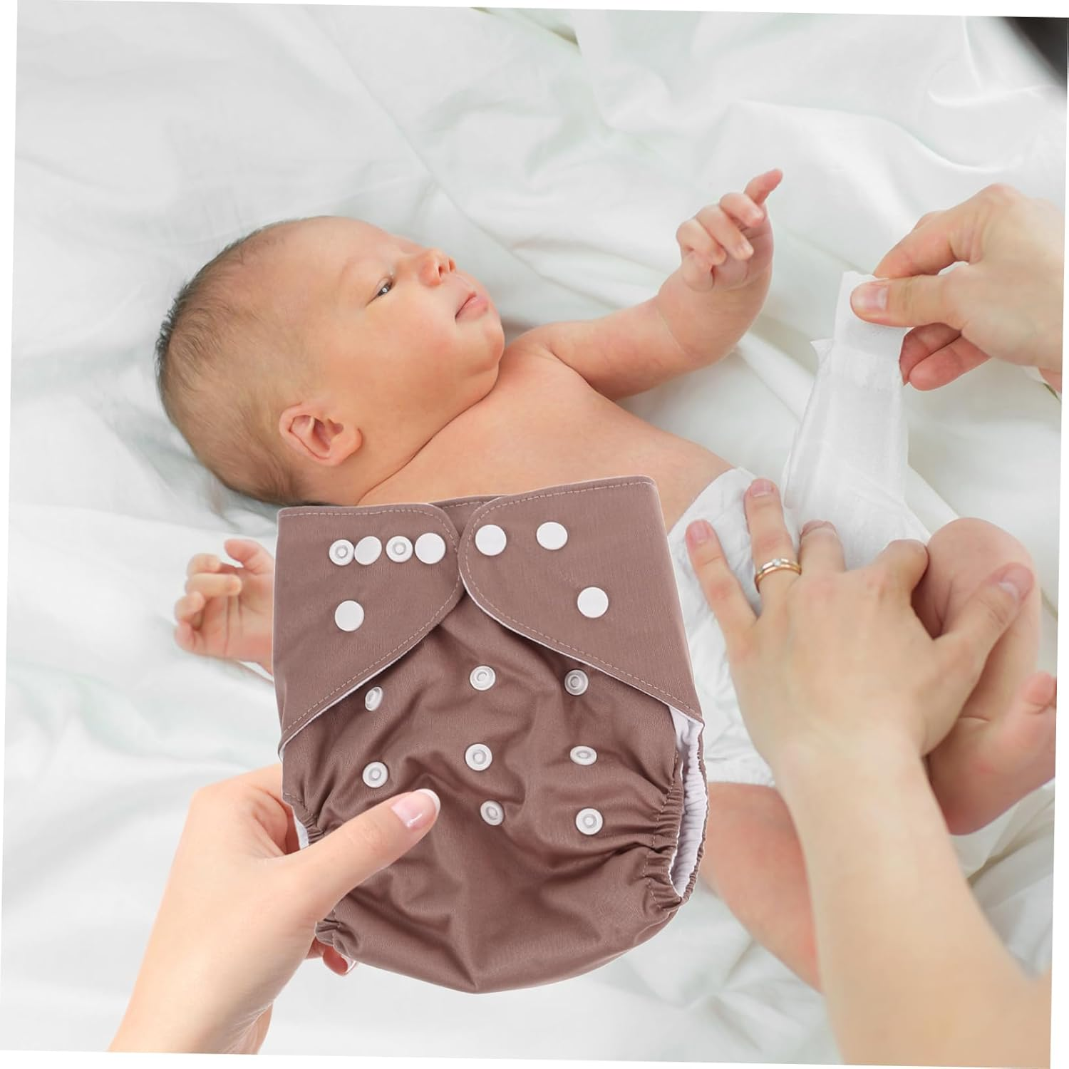 Cloth Diapers Reusable Diaper for Newborn for Swim Unisex Cloth Nappies Pink image number 2