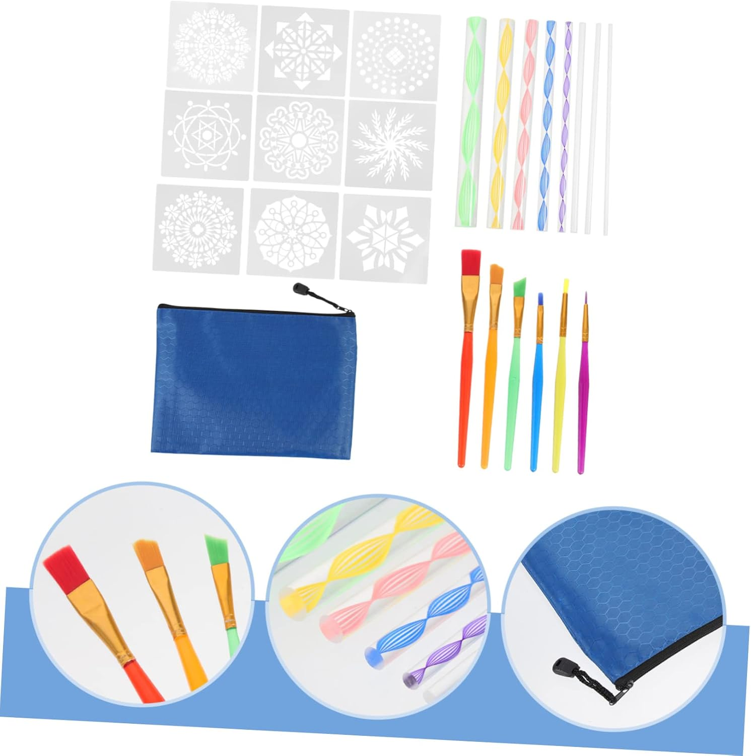 Operitacx Mandala Dotting Tool Professional Paint Kit Stencil Rocks Painting Tools image number 5