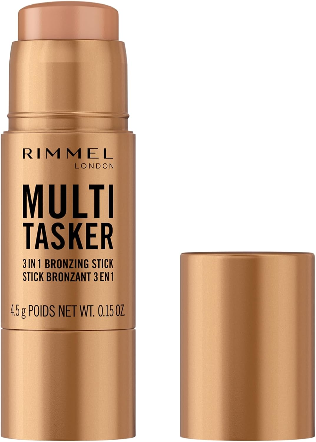 Rimmel London Multi Tasker Bronzing, Sculpting & Contour Stick, 002, Medium, All-Day Wear, Dewy Finish, Vegan-Friendly Makeup, 4.5G (0.15Oz)