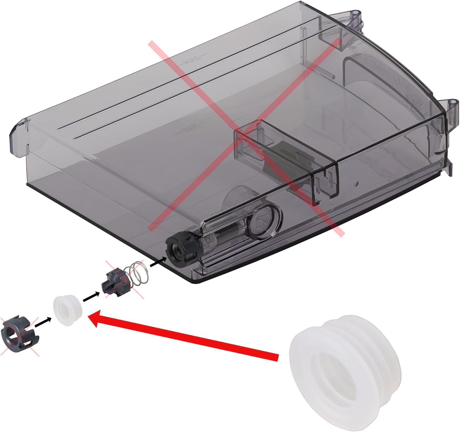 Snapworld-Kaffee 3 X Lip Seal for Delonghi ECAM & Esam Water Tank Water Container Such as 5313231691, 5313235921 image number 4