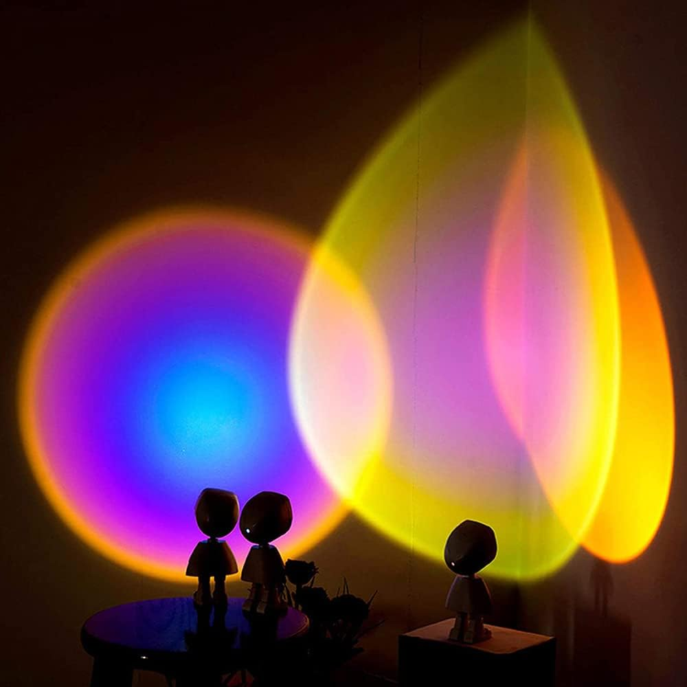 Rainbow Sunset Projection Lamp LED Modern Romantic Night Light Decoration Au(Sunset) image number 6