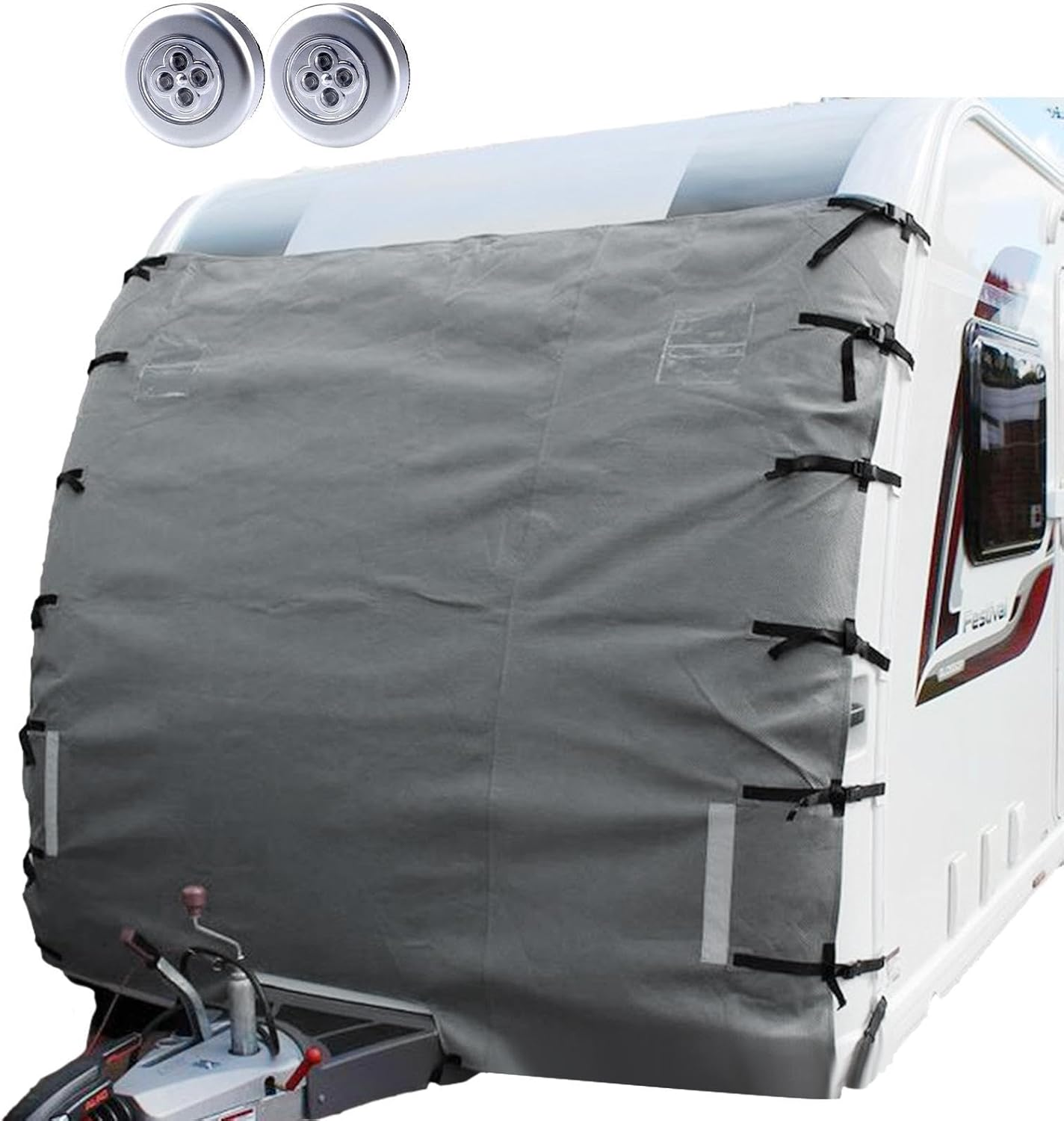 RV Towing Cover, Caravan Waterproof Towing Front Cover, Dustproof Caravan Towing Cover, Motorhome Front Protector, Caravan Covers Protector for RV image number 4