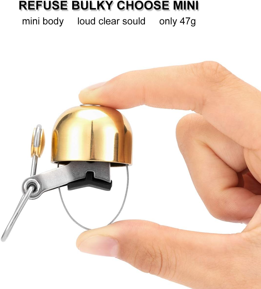 ROCKBROS Bike Bell Classic Bicycle Bell for Bike Ring Bell with Loud Sound Bells for Road Mountain Bike Handlebars Adults image number 5