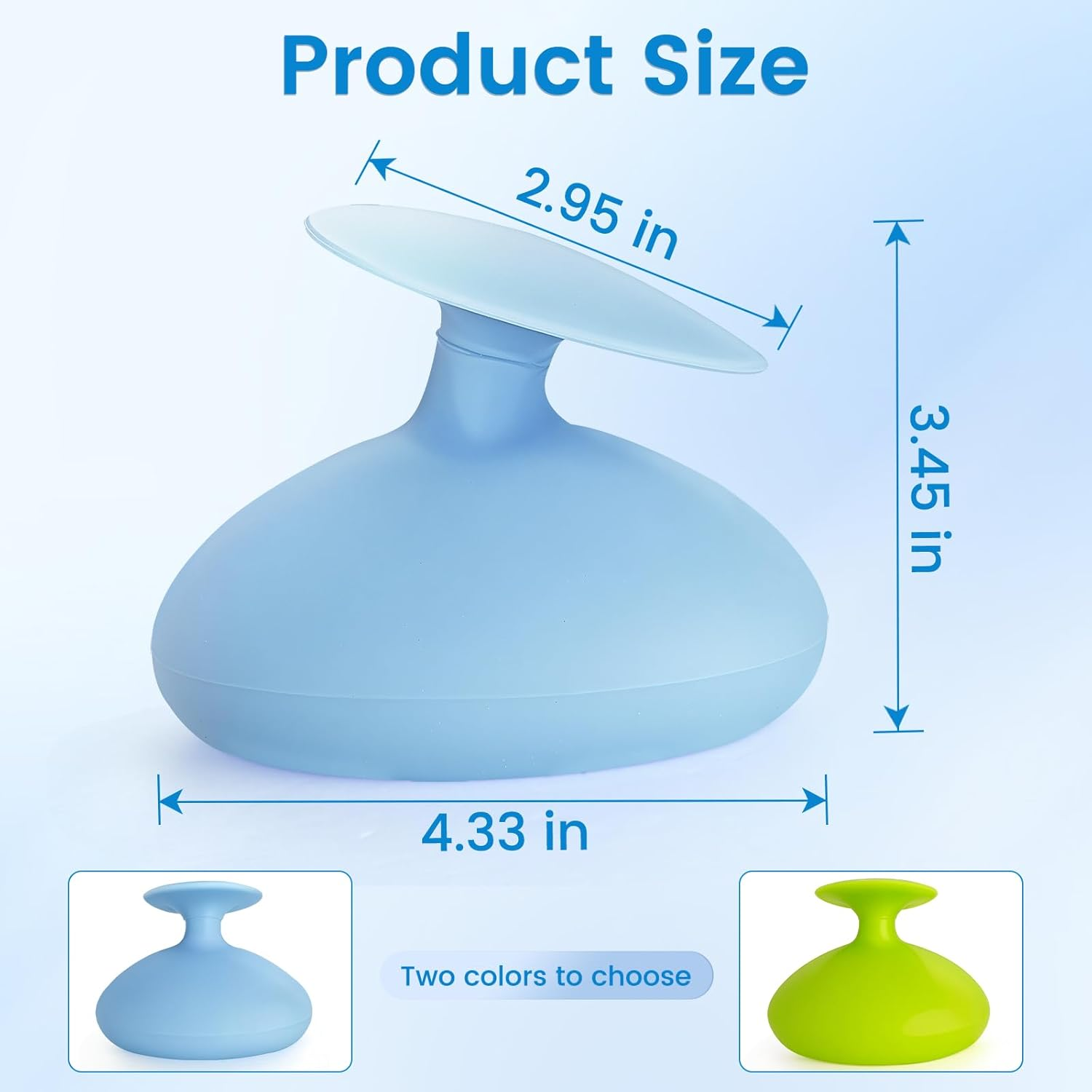 Silicone Palm Chest Percussion Cup, Chest Physical Aid Therapy Cup, Mucus Flutter Removal Device, Percussion Treatment for Mucus, Sputum, and Expectoration Problem(4.3 * 3.5 Inch for Adult) (Green) - Blue image number 6