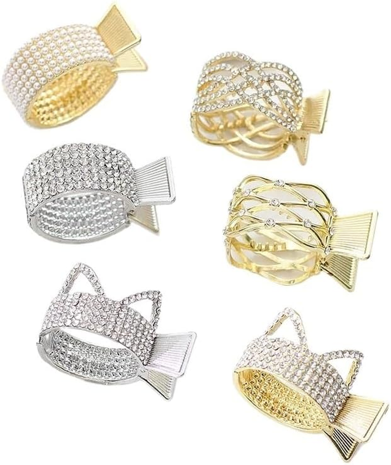 Hair Claw Clips High Ponytail Claw Clip Fixing Artifact High-End Headdress to Prevent Hair from Sagging Metal Small Clip Hair Accessories image number 5