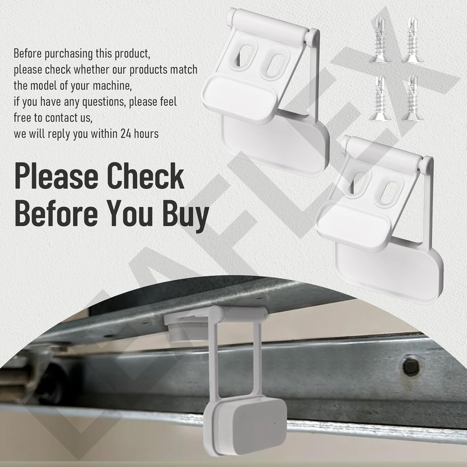 2 Pcs Garage Door Bracket for Aqara T1 Alarm Entry Sensors, Quick Installation & More Protection for Your Garage Door, Garage Door Security Accessory image number 6