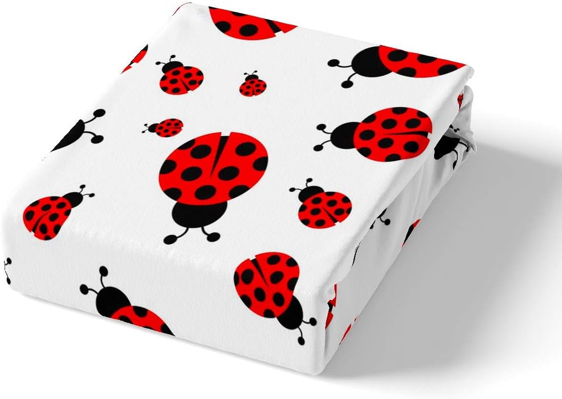 Feelyou Ladybug Duvet Cover 3D Ladybug Printed Bedding Set for Kids Boys Girls Flying Insects Comforter Cover Entomology Bedspread Cover Bedroom Collection 3Pcs Full Size image number 2
