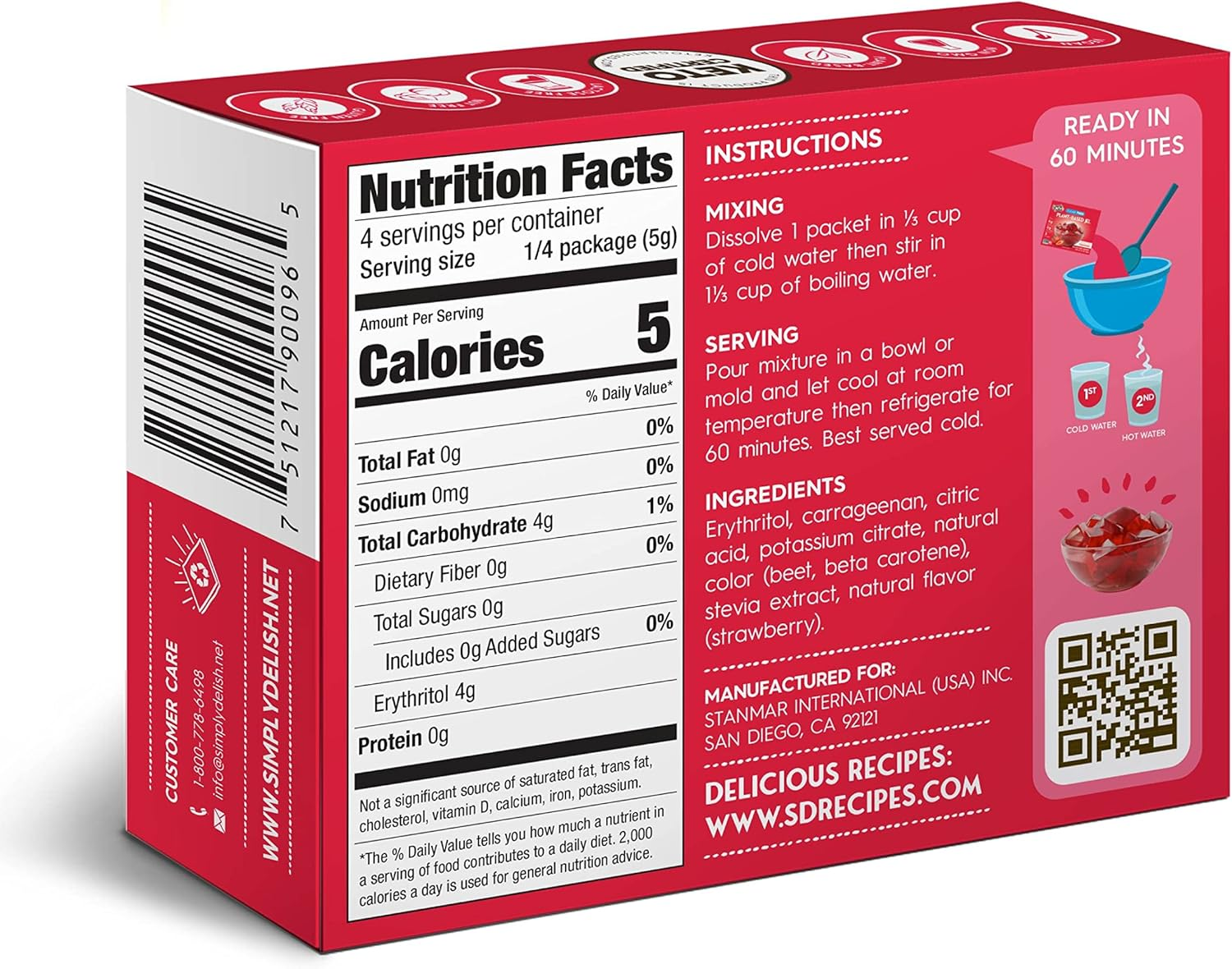 Simply Delish Natural Strawberry Flavour Jel Dessert 20 G image number 5