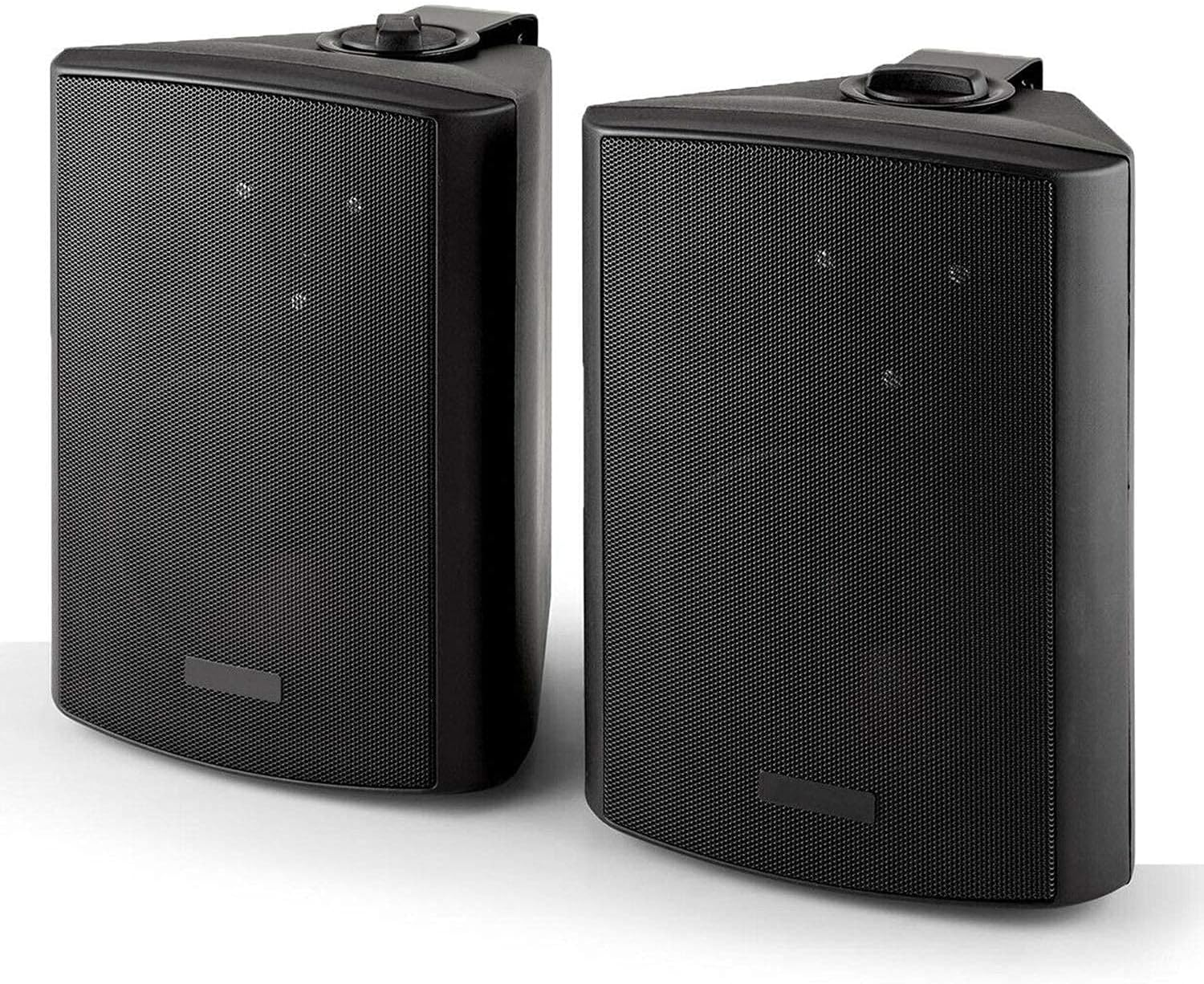 Black Passive Speakers Pair 6.5" 120W Wall Mount Bracket 2 Way Bookshelf Stereo DJ PA image number 6