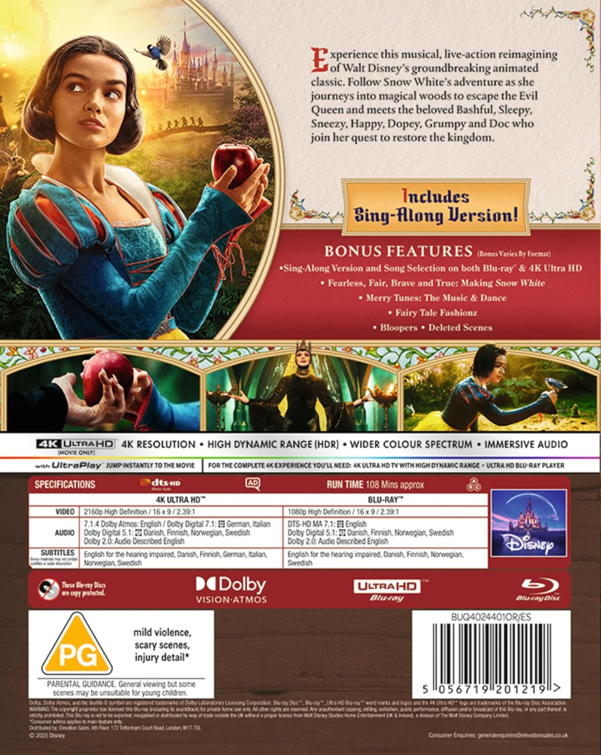 Disney'S Snow White UHD/BD [Blu-Ray] [Region Free] image number 3