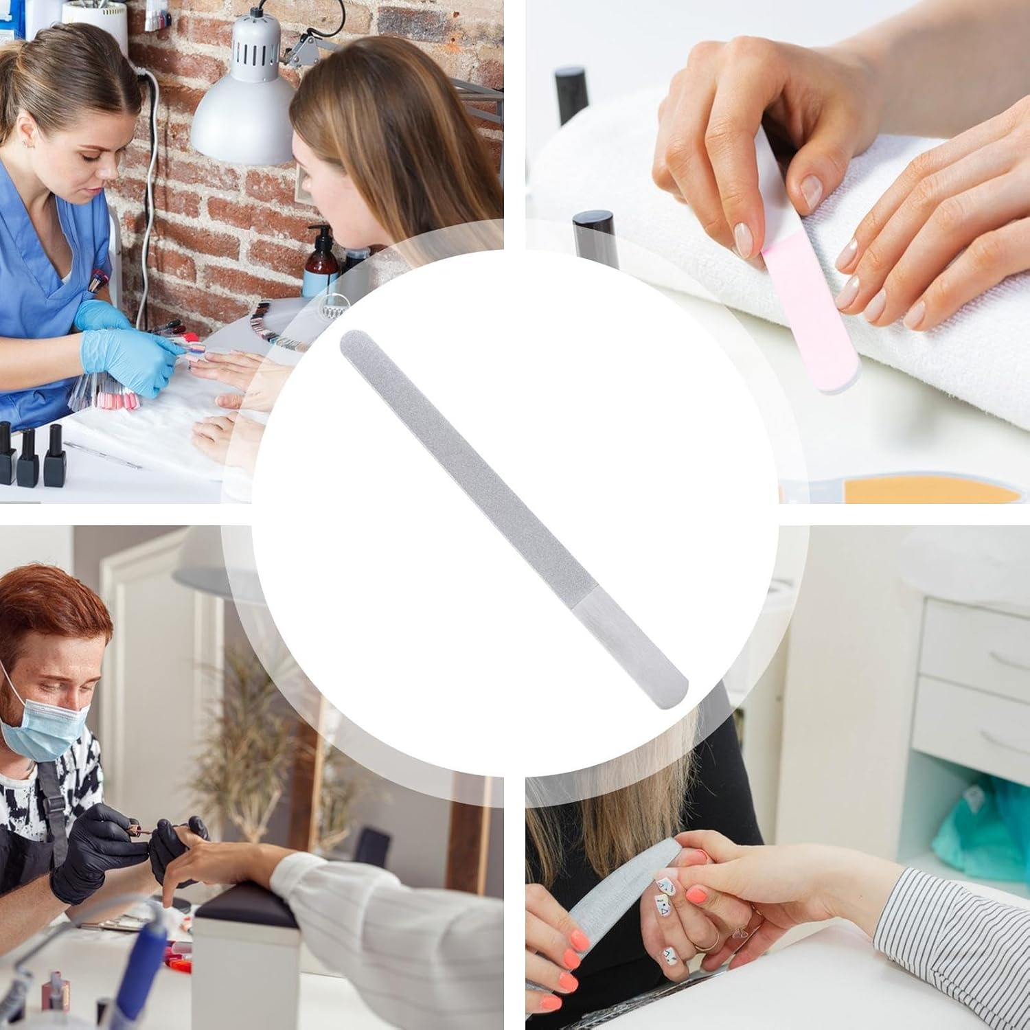 Nail File - Professional Nail Files | Toenail File | Metal Nail File | Long Coarse and Fine Grit for Shaping and Styling Natural and Artificial Nails, Long Lasting, Perfect for at Home Manicures image number 1