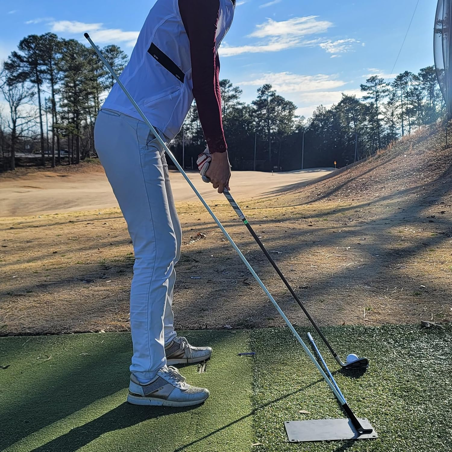 Wishdirect Golf Alignment Stick Holder, Angle Adjustable Golf Swing Plane Trainer Aid for Aiming Putting Swing (Alignment Sticks Not Included) image number 3