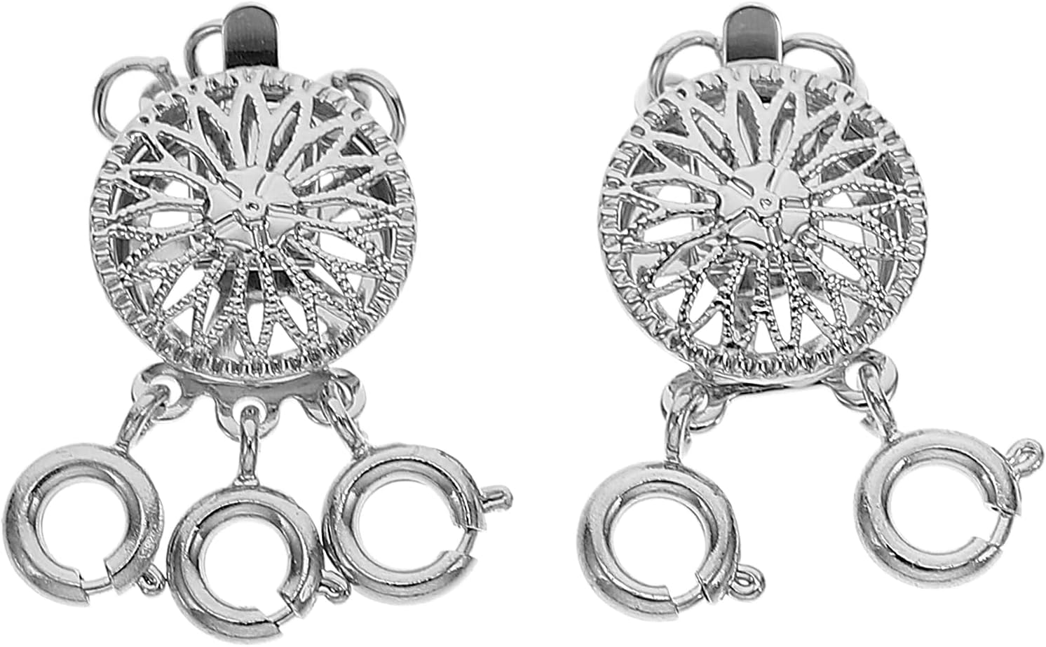 STOBOK 2Pcs Necklace Separator Spring Clasps Buckles Necklace Connector Buckles Buckle for Necklace Ring Spacer Choker Necklace Multi-Row Necklace Buckle Copper Multi-Layer Converter