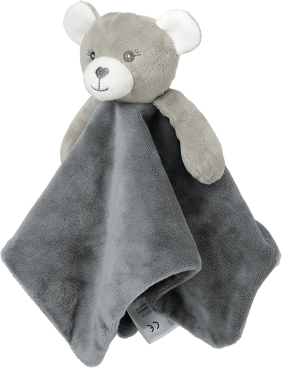 CREVENT Cozy Plush Baby Security Blanket Loveys for Baby Girls Boys, Stuffed Animal Ring Rattle Shaker Toy for Newborns (Bear + Handbell) image number 6