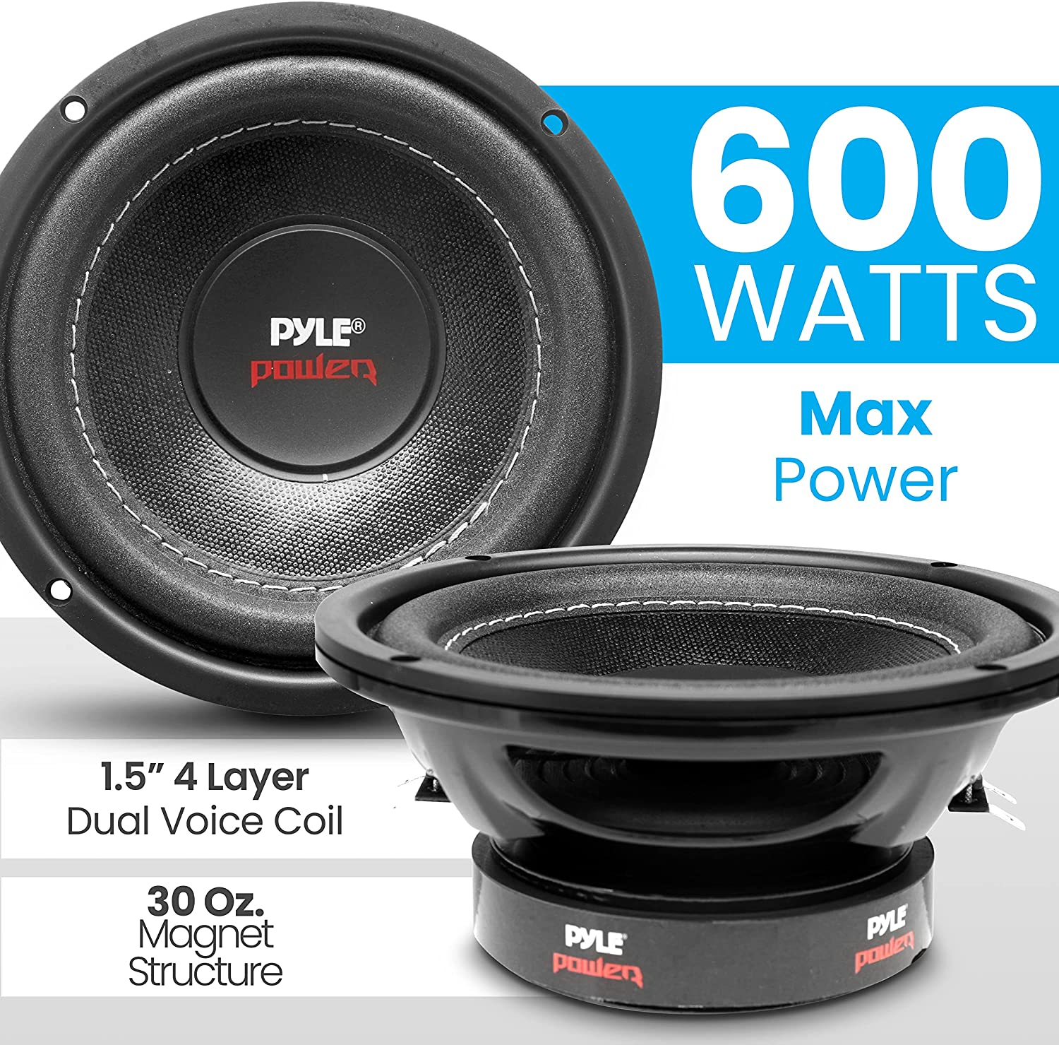 Pyle PLPW6D 6-Inch 600 Watt Dual 4 Ohm Subwoofer image number 5